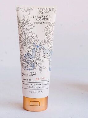 LIBRARY OF FLOWERS FORGET ME NOT SHOWER GEL 8oz BRAND NEW/SEALED